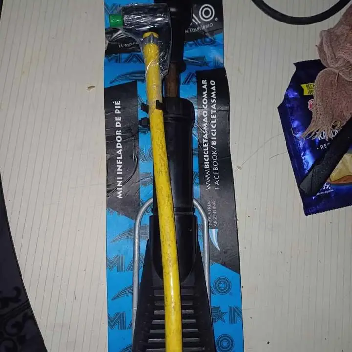 Inflador de pie para bicicleta pelota etc