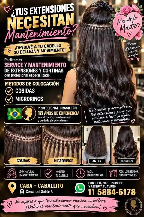Service de Extensiones y Cortinas!