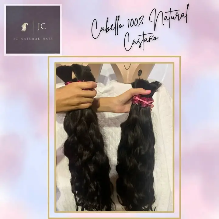 100 Mechas de pelo 100% natural 65cm.. Castaño o Negro