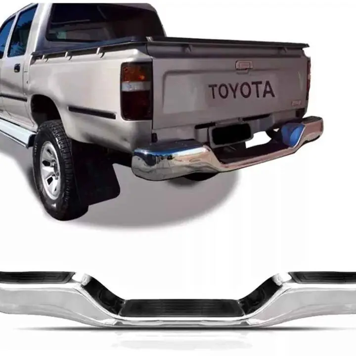 Paragolpe trasero Toyota Hilux 08/11 Cromado con bajada y soporte