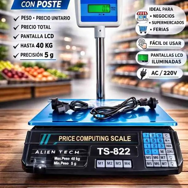 Balanza disgital con mástil