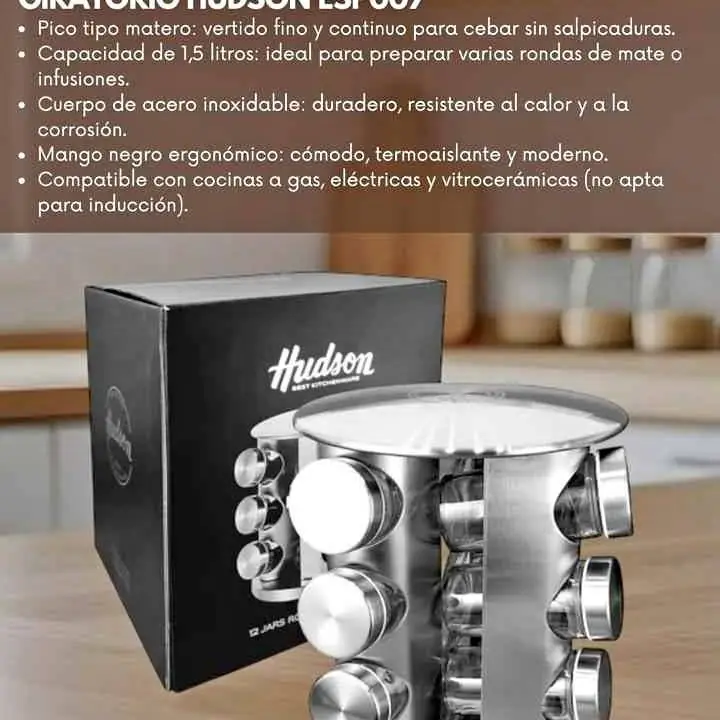 Set X12 especieros giratorio rack hudson