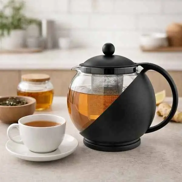 Tetera con infusor 1250 ML negro