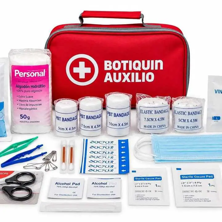 Kit primeros auxilios Completo, con todo lo necesario para emergencias