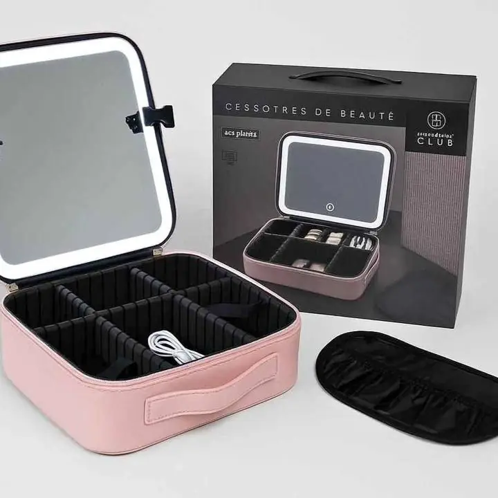¡Estuche de maquillaje con luz LED!
