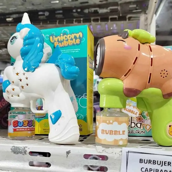 Burbujeros infantiles capibata y unicornio