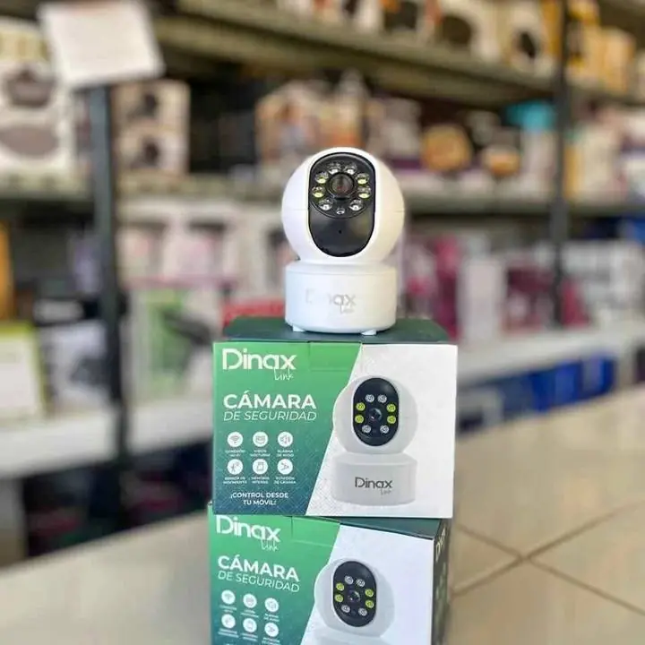 Camara de seguridad dinax conexión WiFi visión nocturna alarma de aviso sensor de movimiento