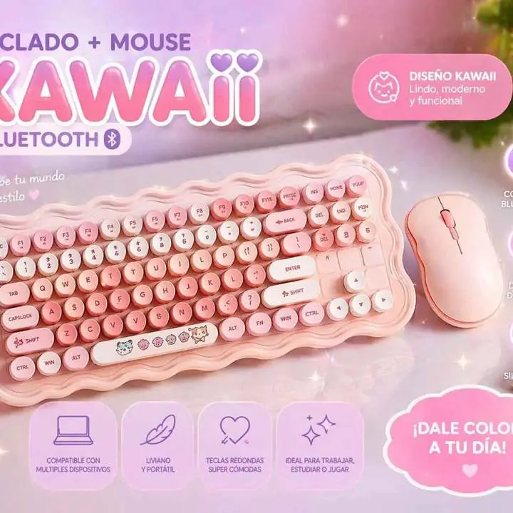 Teclado kawai + mouse a bluetooth