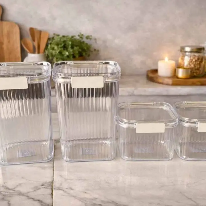 Set de frascos organizadores (4 piezas) Ideales para mantener tu cocina ordenada