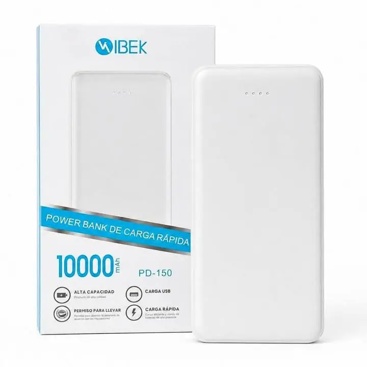 Cargador portátil 10.000 mAh Carga rápida | Indicador LED