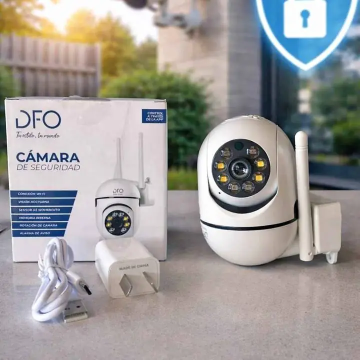 Cámara de Seguridad WiFi DFO Conexión WiFi Visualización en vivo desde el celulat