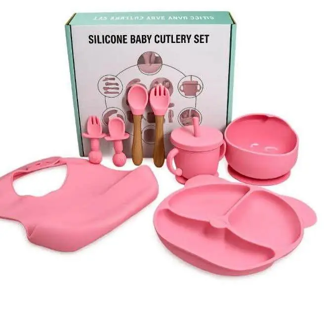 Set silicona 8PCS comida - P/bebés
