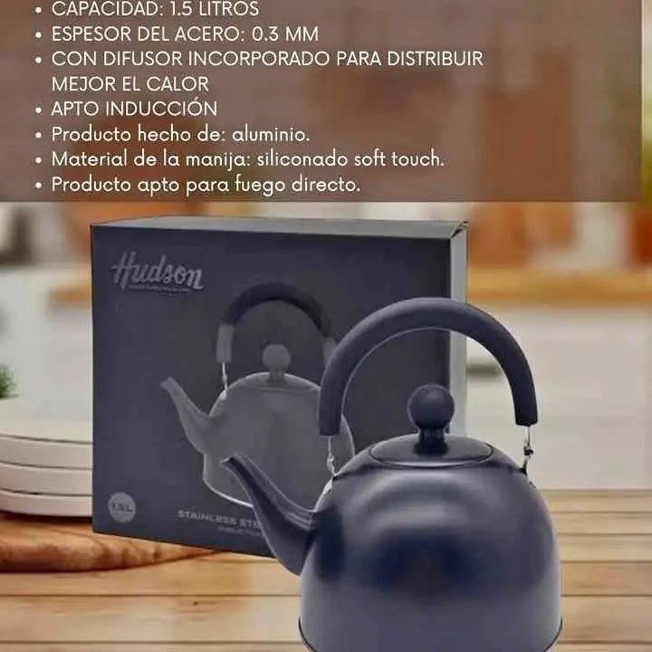 Pava total black 1.5L P/matero negro hudson