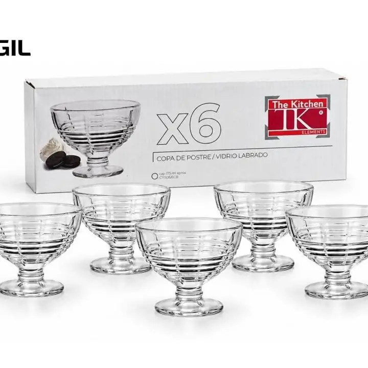 SET X6 copas de helado 175ML - Set de 6 copas de helado de 175 ml cada una