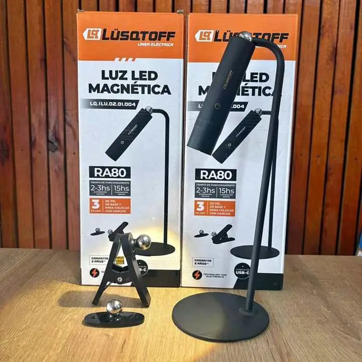 Luz LED magnética Lüsqtoff RA80 – negra