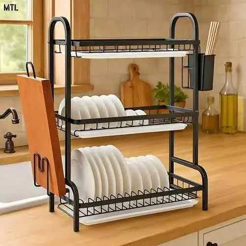 Escurridor de platos 3 pisos premium