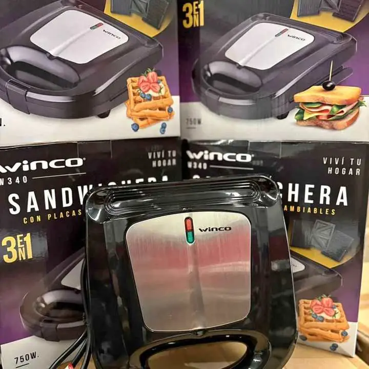 Sandwichera 3 en 1 Winco W340