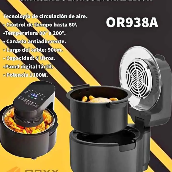 Freidora de aire sin aceite dinax, 5 lts