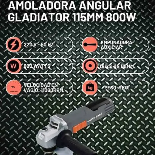 Amoladora angular gladiator