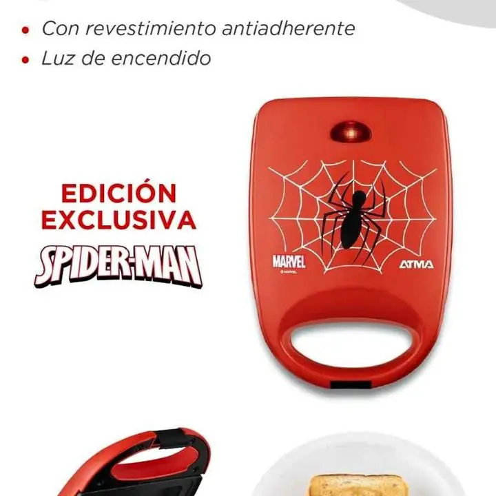 Sandwichera Eléctrica spiderman y star wars Atma
