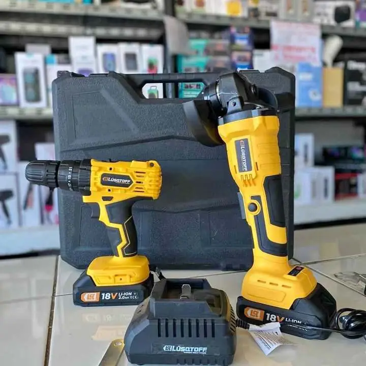 Kit Taladro Atornillador Inalámbrico + Amoladora Inalámbrica