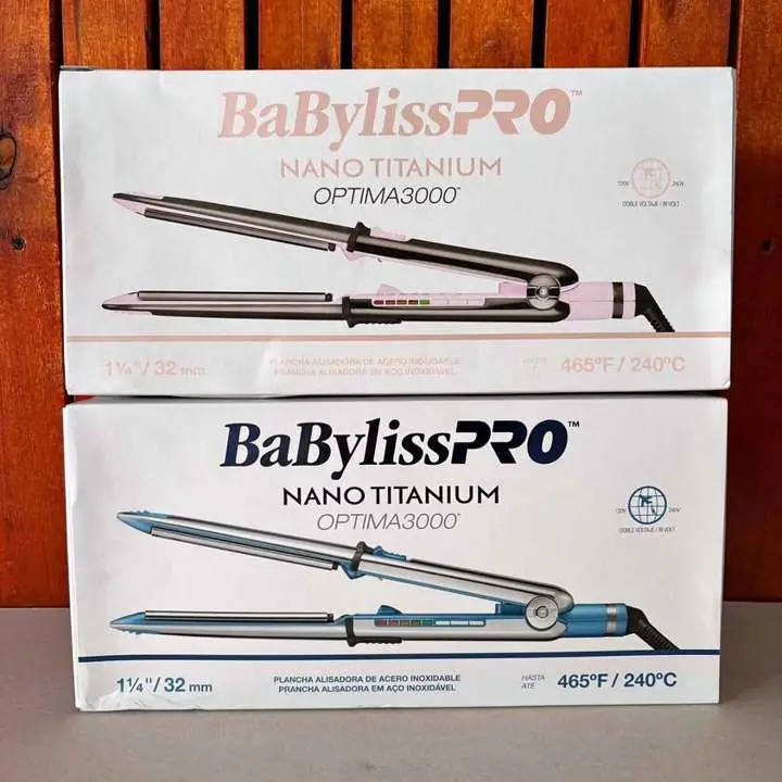 BaBylissPRO Nano Titanium OPTIMA 3000 Placas de 1 ¼” (32 mm) Hasta 465°F / 240°