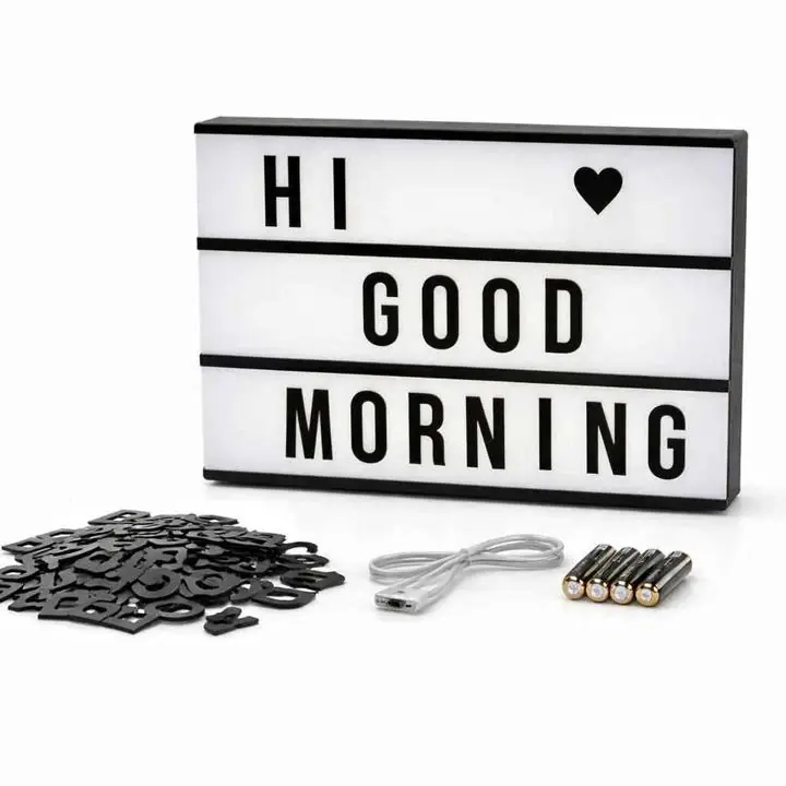 LED Message Light Box – Caja de luz con letras intercambiables