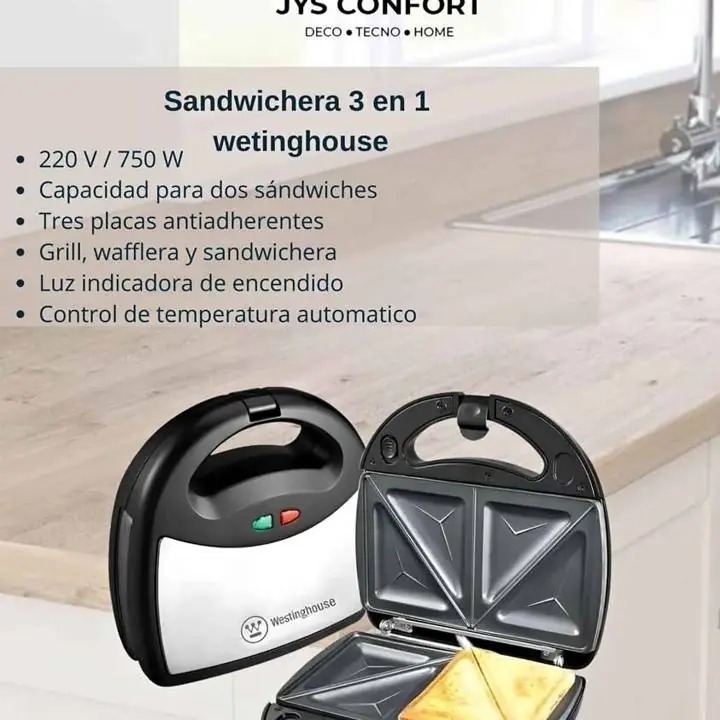 Sandwichera 3 en 1 Westinghouse