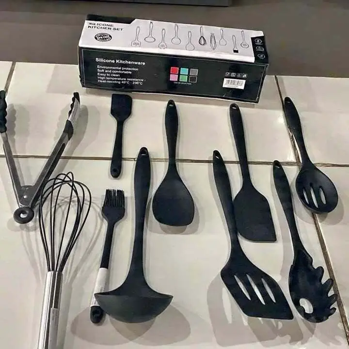 Set de Utensilios de Cocina de Silicona Completo • Resistente • Elegante
