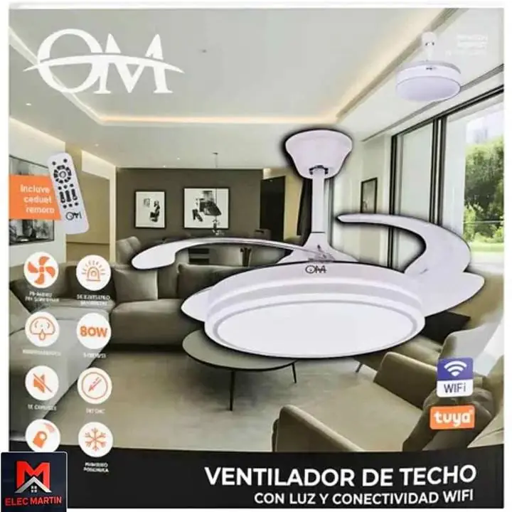 Ventilador de techo con luz + WiFi