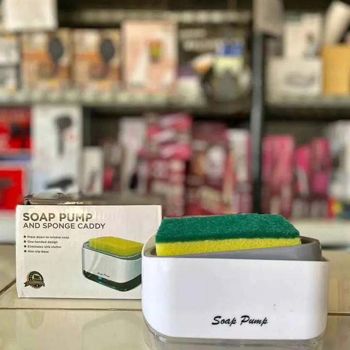 Recipiente para esponja con dispensador de detergente