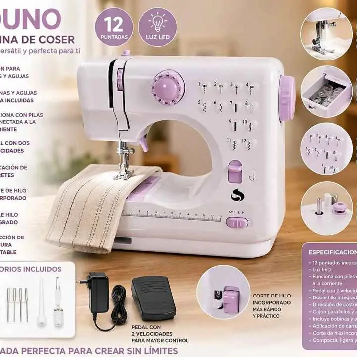 Maquina de coser souno portátil