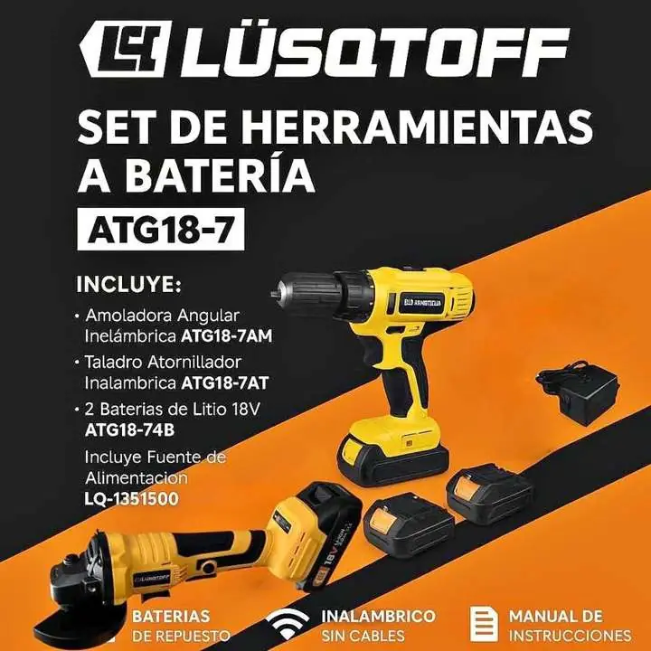Set de herramientas a batería lusqtoff