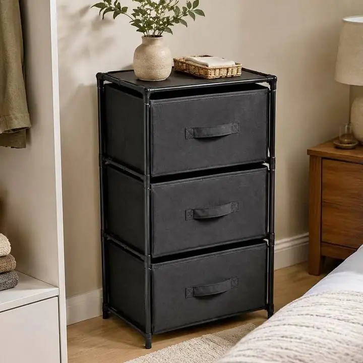 Mueble comoda C/3 cajones tela