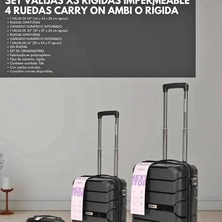 Set valijas X3 rígidas impermeable