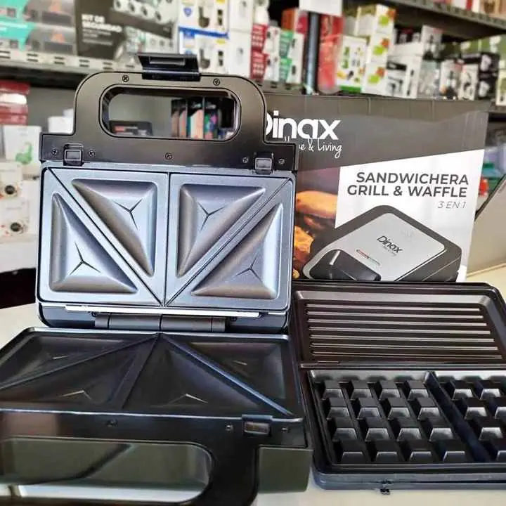 Sandwichera / grill / waffle dinax – 3 en 1