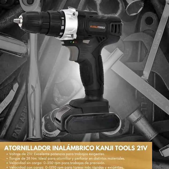 Atornilladora inalambrica 21V Kanji tools