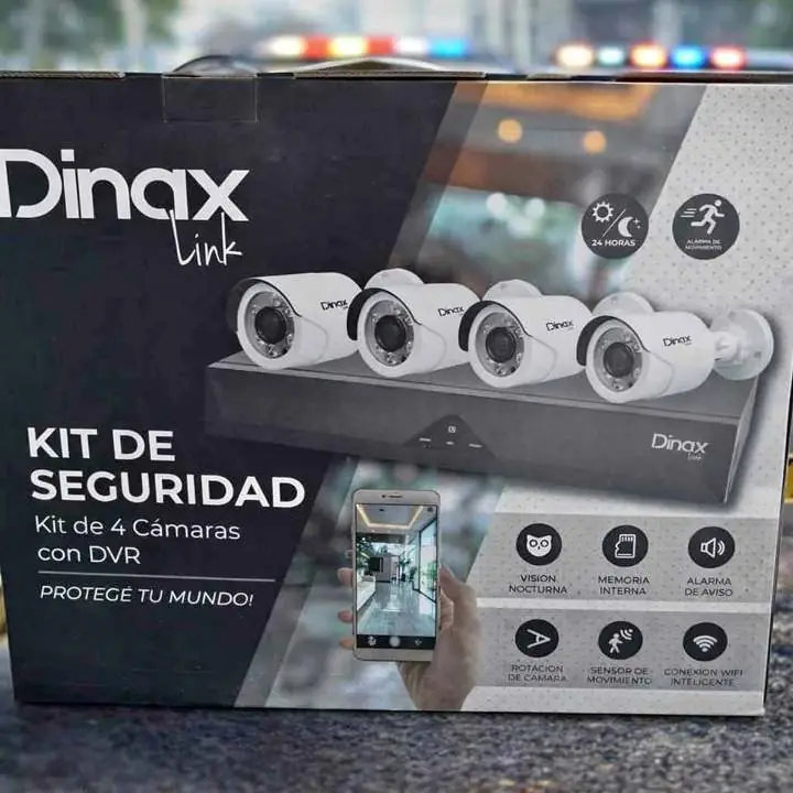 Kit de seguridad dinax link Kit completo de 4 cámaras con DVR Vigilancia las 24 horas
