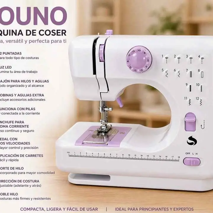 Maquina de coser souno portátil