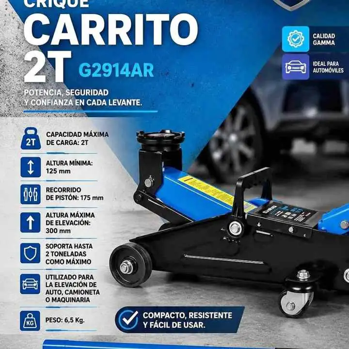 Criquet hidráulico Gamma, resistente y práctico