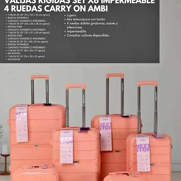 Set valijas X6 rígidas impermeable