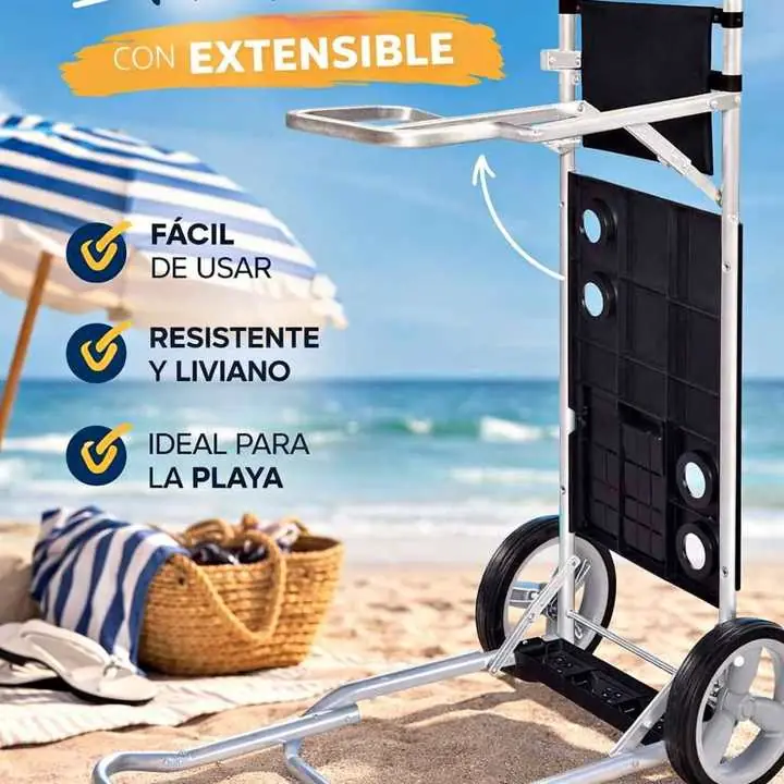 Carrito playero con extension para conservadora!