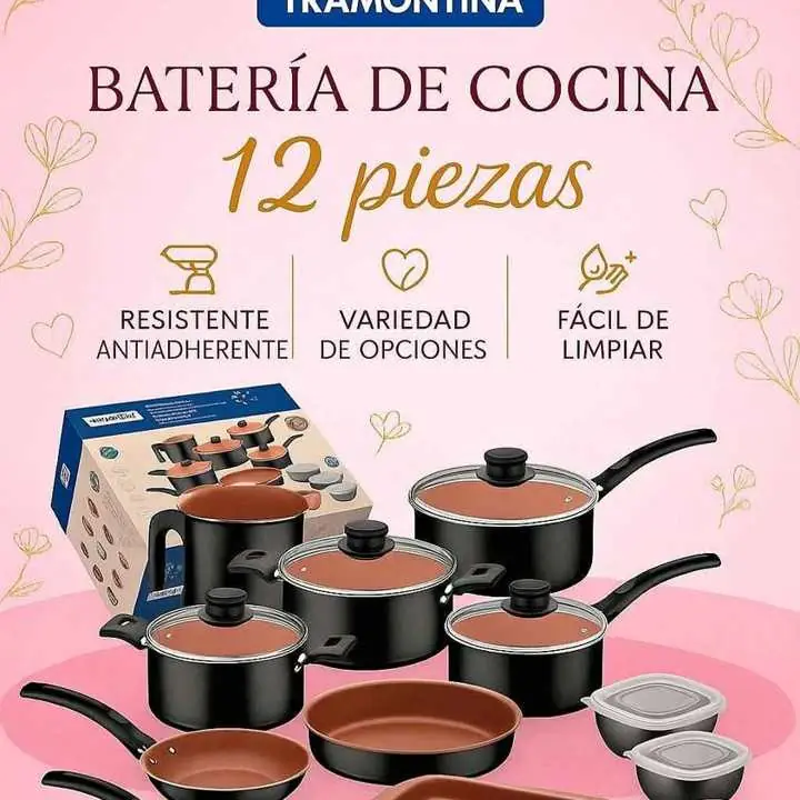 ¡Regalo ideal para el día de la madre! Juego de ollas Tramontina – 12 piezas