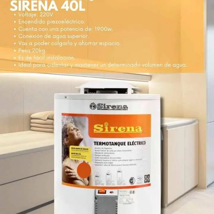 Termotanque sirena de 40 litros sirena