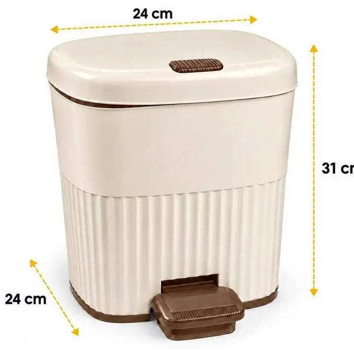 Cesto de basura grande Cesto con tapa y pedal en una medida más amplia para el uso diario