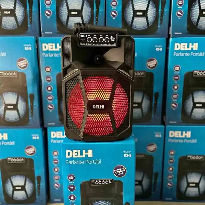 Delhi parlante RS-8 - 1000W PMPO - 8" Woofer - Bluetooth -USB