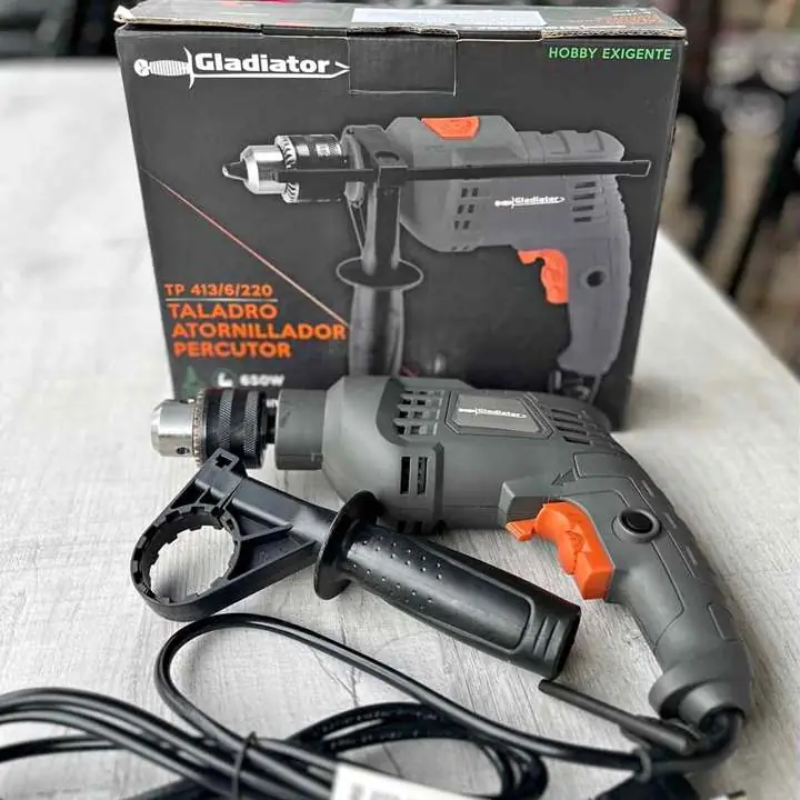 Taladro Percutor Electrico Gladiator Tp 413/6/220 Voltaje: 220V. Viene con caja de cartón