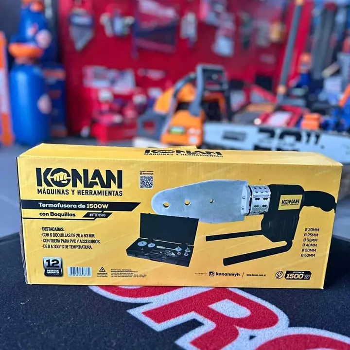 Termofusora 1500w + accesorios Konan. $57.800