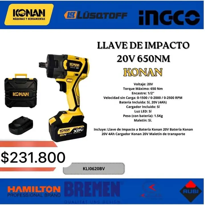 Llave de impacto 640nm konan
