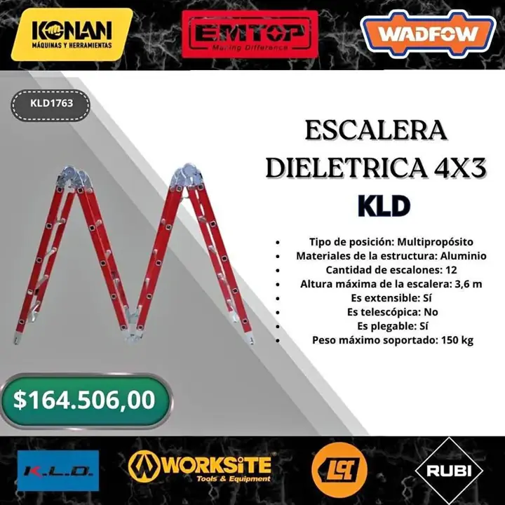 Escalera dieléctrica 4x3 kld